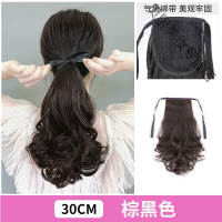 马尾假发女生低扎梨花马尾长卷发浪长发绑带式网红蓬松假辫子