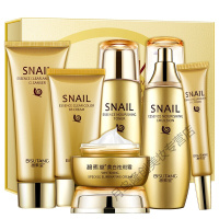 蜗牛套装补水保湿全套水乳控油护肤化妆提亮肤色男女 红参蜗牛六件套