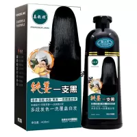 姜教授洗发水一洗黑染发剂纯发植物天然无刺激洗发水一支黑