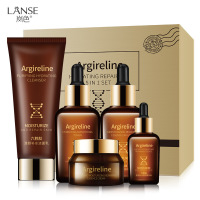 岚色六胜肽补水修护五件套套盒 抗皱紧致精华护肤小棕瓶套装