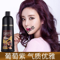 板栗色染发水一洗彩色植物洗发水黑可以盖白头发的板粟色不染头皮