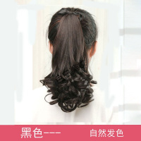 假发马尾女长卷发短款梨真绑带式卷发尾中长款浪自然微卷网红马尾假辫子短发