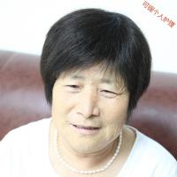 老年人真发假发女短发黑色短直发真人发丝老太太全头套透气奶奶款