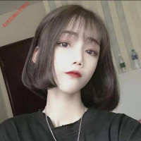 假发女短发明星同款碎刘海波波头假发女短发网红可爱bobo头空气刘海圆脸蓬松逼真自然少女全头套式