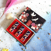 限量版花口红中国风花口红口红 三只套盒装奶油质地滋润保湿唇膏 3支套盒装