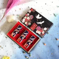 限量版花口红中国风花口红口红 三只套盒装奶油质地滋润保湿唇膏 3支套盒装