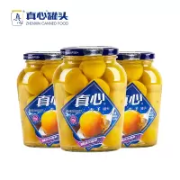 真心罐头新鲜水果糖水李子罐头即食罐头健康食品玻璃瓶880g*3