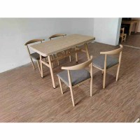 免漆板式餐桌长桌一桌四椅JCJJ-CZ012规格1200*700*760
