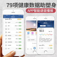 智能蓝牙体脂秤多功能脂肪秤家用电子称重精准体重秤成人人体 App蓝牙【玫瑰金7】光能款