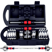 神器电镀哑铃礼盒男士家用一对15kg20公斤30公斤练臂肌可拆卸