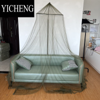 YICHENG单人双人圆顶蚊帐户外旅游家用临时躺椅用单门吊挂防蚊蚊帐