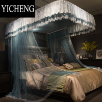 YICHENGu型导轨蚊帐 2022新款高级家用新型落地纹账2021支架杆加粗加厚gr