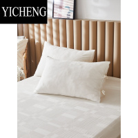 YICHENGA类白色床单三件套水洗棉床笠单件枕套单件床单单件定制