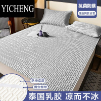 YICHENG夏天冰丝乳胶凉席三件套床笠款折叠单人床垫夏季可水洗空调软席子