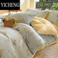 YICHENG韩系ins复古风床上用品水洗棉四件套床单小碎花被套三件套1.8床笠