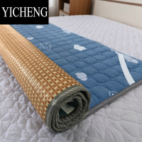 YICHENG席子冬夏两用1.8米床双面折叠1.35单人1学生宿舍1.5m家用凉席床垫