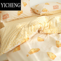 YICHENG奶酪阳光 原创cheese芝士三四件套床单被套床笠单双人奶油系