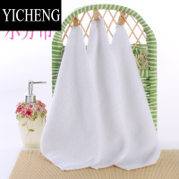 YICHENG50条装小方巾毛巾四方幼儿园棉质白色餐厅饭店厨房擦手抹布正方形
