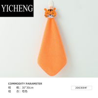 YICHENG抹手巾卡通挂饰毛巾挂绳方巾儿童洗手洗脸手帕巾吸水