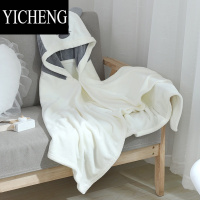 YICHENG婴儿浴巾带帽斗篷浴袍女孩男童珊瑚绒宝宝儿童游泳洗澡毛巾裹速干