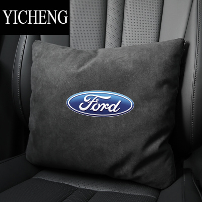 YICHENG适用于汽车抱枕被可定制蒙迪欧探险者野马猛禽腰靠枕两用折叠