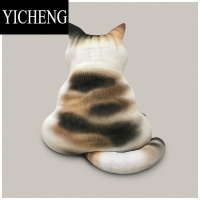 YICHENG背影猫咪抱枕猫形靠枕 ins风网红飘窗猫猫公仔可爱面壁喵星人靠垫