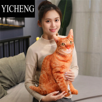 YICHENG仿真猫咪抱枕毛绒玩具动物睡觉猫玩偶儿童公仔布娃娃可爱女生礼物