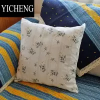 YICHENG沙发抱枕套不含芯小雏菊小清新客厅床头靠枕靠背办公室腰枕套