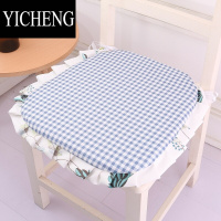 YICHENG马蹄坐垫梯形座垫防滑椅子垫子四季办公室透气家用木餐桌椅垫绑带