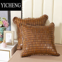YICHENG夏季抱枕套凉席沙发靠枕套靠垫套夏天麻将竹席办公室靠枕腰靠定做