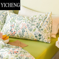 YICHENG[梦谷美家]小清新田园风枕套单人 枕头套一对装48*74cm