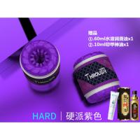 吉祥小炮迷你便携飞机杯男用自慰器隐形贯通手动学生锻练器取精杯隐蔽 尊贵紫+60ml润滑油 +10ml印甲神油