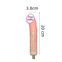 吉祥小炮三孔插头炮机专用后庭阳具配件男女用伸缩棒自慰器肛门情趣性用品 15号[直径3.8]小弯头