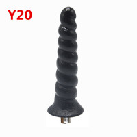 吉祥小炮炮机配件超大超粗阳具后庭女用男用性用具三孔卡农头大号成人用品 Y20[螺纹]粗3.6-5.5cm长25.5cm