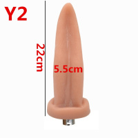 吉祥小炮炮机配件超大超粗阳具后庭女用男用性用具三孔卡农头大号成人用品 Y2[加长软舌]舌面宽5.5cm长22cm