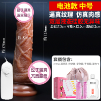 吉祥小炮女用品自卫慰器按摩棒调情性工具仿真阴茎假阳具女性自慰玩具情趣 电池款中号+礼品包