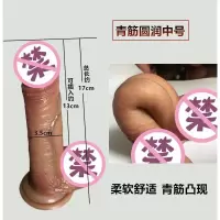 吉祥小炮女用仿真阳具自慰器肉感超软超粗大假阴茎高潮情趣系列成人性用品 青筋圆润中号