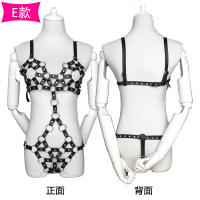 吉祥小炮成人情趣性用品SM身体束缚皮革捆绑带绑绳衣皮带情趣内衣女式露胸 E款
