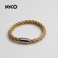 吉祥小炮SM麻绳手环手链项链 纯手工编织绳 绳意稀有圈象征 情趣另类道具 囚痕手链原色20cm