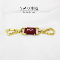 吉祥小炮SM情趣用品情趣用具男女用调情配饰十字扣手链脚链牵引绳另类玩具 一字扣直金红色