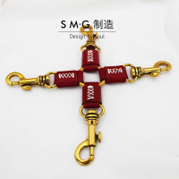 吉祥小炮SM情趣用品情趣用具男女用调情配饰十字扣手链脚链牵引绳另类玩具 十字扣古金红色
