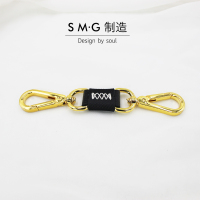 吉祥小炮SM情趣用品情趣用具男女用调情配饰十字扣手链脚链牵引绳另类玩具 一字扣直金黑色