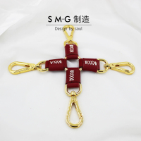 吉祥小炮SM情趣用品情趣用具男女用调情配饰十字扣手链脚链牵引绳另类玩具 十字扣直金红色