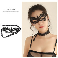 吉祥小炮霏慕情趣内衣配饰蕾丝眼罩面纱手环眼罩调情情趣用品激情套装女 深卡其布色