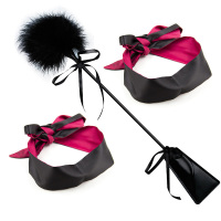吉祥小炮情趣眼罩性感夫妻调情诱惑五十度灰同款SM情趣用品禁欲系调教女奴 2条丝绸眼罩+羽毛棒