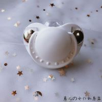 吉祥小炮奶嘴口球 透明带 可爱超级Q款 成人用品SM调教男女用另类玩具口塞 纯洁白