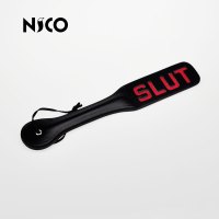 吉祥小炮SM另类玩具女王情趣皮鞭拍sp打屁股调教男女奴教鞭五十度灰PU鞭子 双层镂图案 SLUT