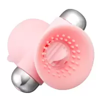 吉祥小炮乳房按摩器情趣乳夹吸奶器床上用具学生舌头舔乳头刺激男揉捏 露西粉色电池款两只装 送基础礼包