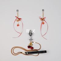 吉祥小炮 飞鹤花瓣乳夹宫铃惩罚乳头SM血滴子真人夹子情趣揉捏阴帝夹 极简飞鹤+大号肛塞+肛部牵引 (牵引调教)