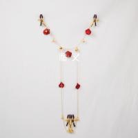 吉祥小炮阴帝夹下体调教阴蒂乳夹惩罚刺激乳头阴夹SM女用k9蝴蝶虐情趣 花瓣 乳阴 一体夹